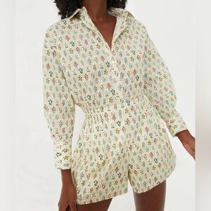 Tuckernuck Hyacinth House Floral Trellis Romper size XXL